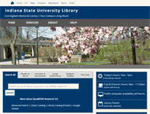 Tablet Screenshot of lib.indstate.edu