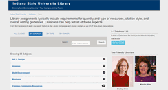 Desktop Screenshot of libguides.indstate.edu