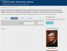 Tablet Screenshot of libguides.indstate.edu