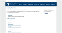 Desktop Screenshot of faculty.indstate.edu