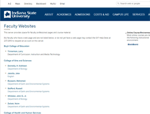 Tablet Screenshot of faculty.indstate.edu