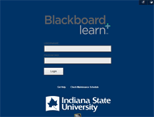 Tablet Screenshot of blackboard.indstate.edu
