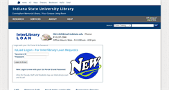 Desktop Screenshot of illiad.indstate.edu